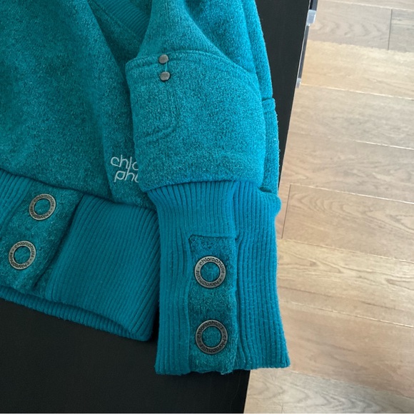 Turquoise chlorophylle hoddie - Picture 4 of 5